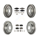 Front Rear Coated Disc Brake Rotors And Ceramic Pads Kit For Ford Mustang