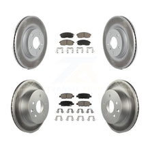 Charger l'image dans la galerie, Front Rear Coated Disc Brake Rotors Ceramic Pad Kit For INFINITI G35 Nissan 350Z