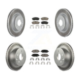 Front Rear Coated Disc Brake Rotors Ceramic Pad Kit For INFINITI G35 Nissan 350Z