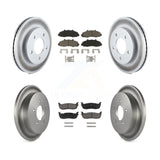 Front Rear Coated Disc Brake Rotor & Ceramic Pad Kit For Ford F-150 Heritage 4WD