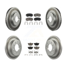 Load image into Gallery viewer, Front Rear Coated Disc Brake Rotors And Ceramic Pads Kit For Hyundai Tiburon