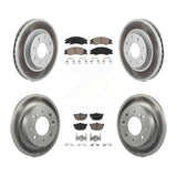Front Rear Coated Disc Brake Rotors And Ceramic Pad Kit For Kia Spectra Spectra5