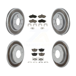 Front Rear Coat Brake Rotor Ceramic Pad Kit For Hyundai Elantra Disc rear brakes