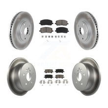 Load image into Gallery viewer, Front Rear Coated Disc Brake Rotors And Ceramic Pads Kit For Toyota Highlander