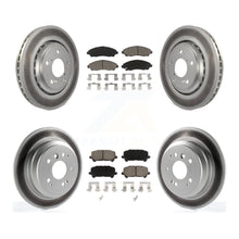 Load image into Gallery viewer, Front Rear Coated Disc Brake Rotor And Ceramic Pad Kit For Honda Pilot Ridgeline