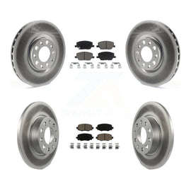 Front Rear Coated Disc Brake Rotor & Ceramic Pad Kit For Jeep Renegade Fiat 500X