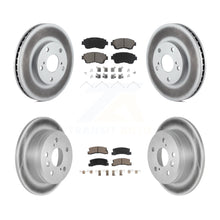 Load image into Gallery viewer, Front Rear Coated Disc Brake Rotors And Ceramic Pads Kit For Toyota Camry