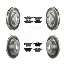 Front Rear Coated Disc Brake Rotor & Ceramic Pad Kit For Land Rover Range Evoque