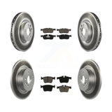 Front Rear Coated Disc Brake Rotor & Ceramic Pad Kit For Land Rover Range Evoque