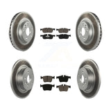 Front Rear Coated Disc Brake Rotor & Ceramic Pad Kit For Land Rover Range Evoque