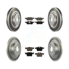 Front Rear Coat Disc Brake Rotors Ceramic Pad Kit For Land Rover Discovery Sport