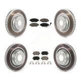 Front Rear Coated Disc Brake Rotors And Ceramic Pads Kit For Volkswagen GTI