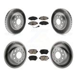 Front Rear Coat Disc Brake Rotors Ceramic Pad Kit For Volkswagen Golf SportWagen