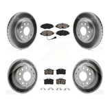 Front Rear Coat Disc Brake Rotors Ceramic Pad Kit For Volkswagen Golf SportWagen