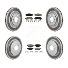 Load image into Gallery viewer, Front Rear Coated Disc Brake Rotors And Ceramic Pads Kit For Cadillac SRX