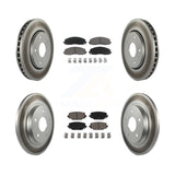 Front Rear Coated Disc Brake Rotors And Ceramic Pads Kit For Dodge Grand Caravan