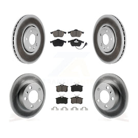Front Rear Coated Disc Brake Rotors And Ceramic Pads Kit For Volkswagen Beetle
