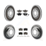 Front Rear Coated Disc Brake Rotors And Ceramic Pads Kit For Volkswagen Beetle