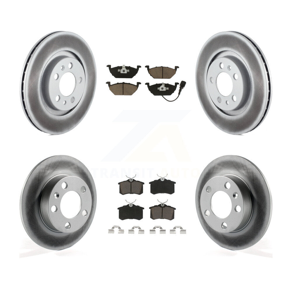 Front Rear Coated Disc Brake Rotors And Ceramic Pads Kit For Volkswagen Beetle