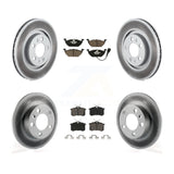 Front Rear Coated Disc Brake Rotors And Ceramic Pads Kit For Volkswagen Beetle