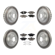 Charger l'image dans la galerie, Front Rear Coated Brake Rotor &amp; Ceramic Pad Kit For Mercedes-Benz E350 C300 C350