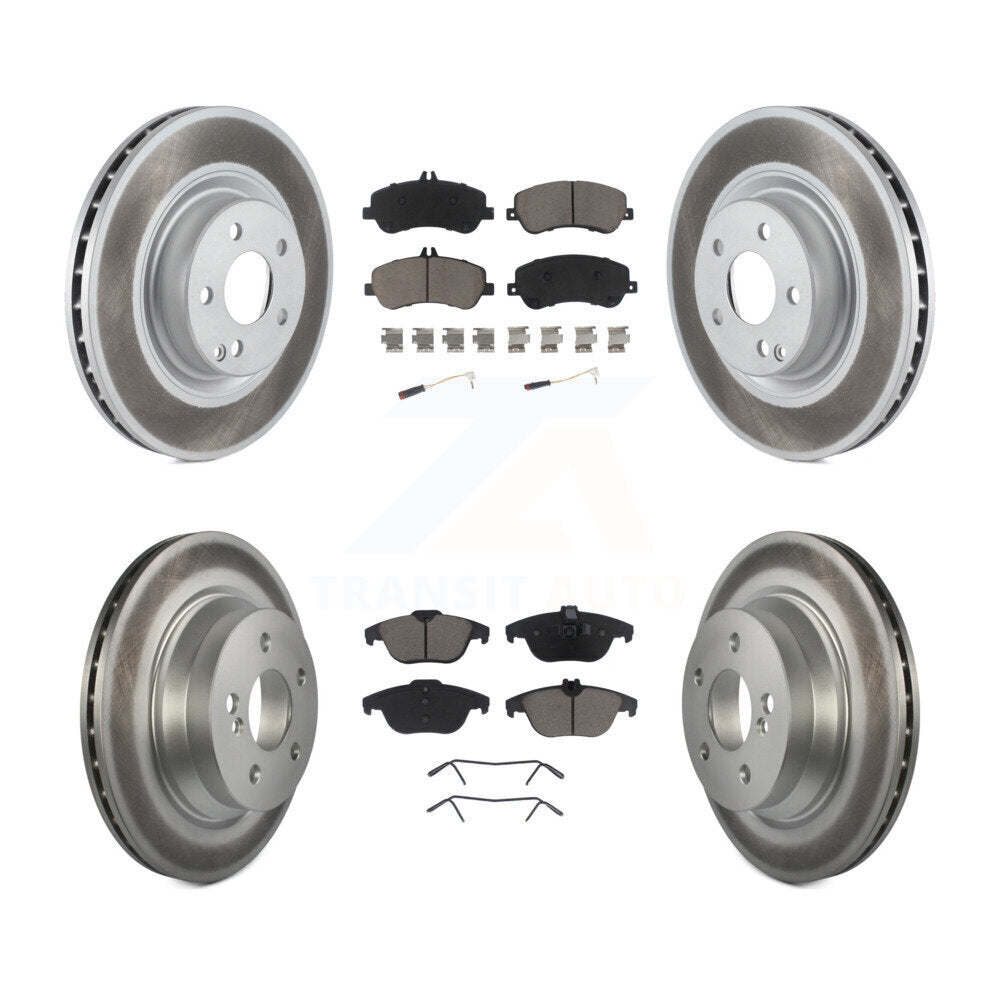 Front Rear Coat Disc Brake Rotor Ceramic Pad Kit For Mercedes-Benz GLK350 GLK250