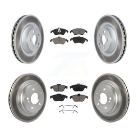 [Front+Rear] 10-11 Mercedes-Benz E550 Coupe Premium Coated Rotors & Ceramic Pads Brake Kit For Max Braking