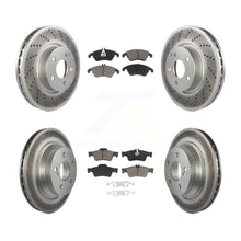 Load image into Gallery viewer, Front Rear Coated Disc Brake Rotor &amp; Ceramic Pad Kit For Mercedes-Benz E350 E400