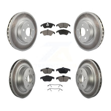 Charger l'image dans la galerie, Front Rear Coated Disc Brake Rotors And Ceramic Pads Kit For Mercedes-Benz E350