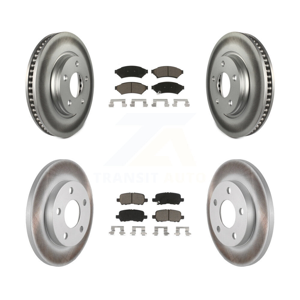 Front Rear Coat Brake Rotors Ceramic Pad Kit For Pontiac Grand Prix Buick Allure