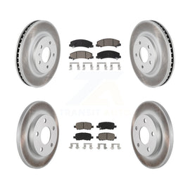 Front Rear Coated Disc Brake Rotors Ceramic Pad Kit For Chevrolet Impala Limited