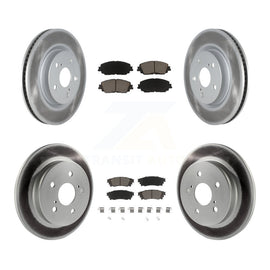 Front Rear Coated Brake Rotors Ceramic Pad Kit For Toyota Camry RAV4 Lexus ES350