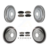 Front Rear Coated Brake Rotors Ceramic Pad Kit For Toyota Camry RAV4 Lexus ES350