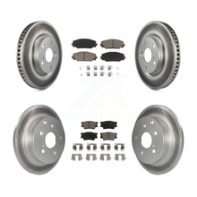 Charger l&#39;image dans la galerie, Front Rear Coated Disc Brake Rotors And Ceramic Pads Kit For Toyota RAV4