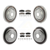 Front Rear Coated Disc Brake Rotor & Ceramic Pad Kit For Toyota Camry Avalon TRD