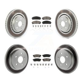 Front Rear Coated Disc Brake Rotor & Ceramic Pad Kit For Toyota Camry Avalon TRD