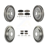 Front Rear Coated Brake Rotors Ceramic Pad Kit For Toyota Corolla Matrix Pontiac