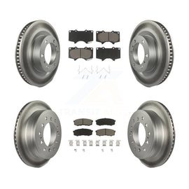 Front Rear Coat Disc Brake Rotors Ceramic Pad Kit For Toyota 4Runner Lexus GX460