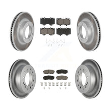 Charger l'image dans la galerie, Front Rear Coat Disc Brake Rotors Ceramic Pad Kit For Toyota 4Runner Lexus GX470