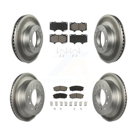[Front+Rear] 2010-2014 Toyota FJ Cruiser Premium Coated Rotors & Ceramic Pads Brake Kit For Max Braking
