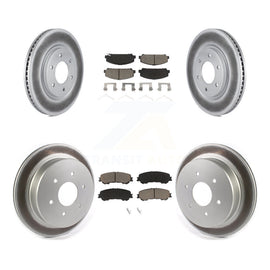 [Front+Rear] 2017-2023 Nissan TITAN Premium Coated Rotors & Ceramic Pads Brake Kit For Max Braking