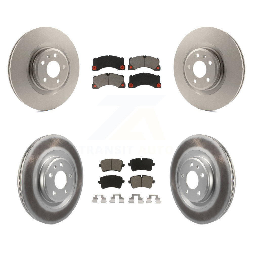 [Front+Rear] 2017 Porsche Macan Base Premium Coated Rotors & Ceramic Pads Brake Kit For Max Braking