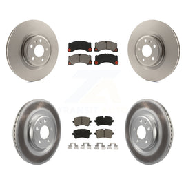 [Front+Rear] 2017 Porsche Macan Base Premium Coated Rotors & Ceramic Pads Brake Kit For Max Braking