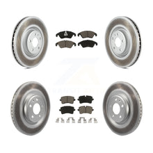 Charger l'image dans la galerie, Front Rear Coated Disc Brake Rotors And Ceramic Pads Kit For Audi A6