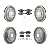 Front Rear Coated Disc Brake Rotors And Ceramic Pads Kit For Audi A6 Quattro A7