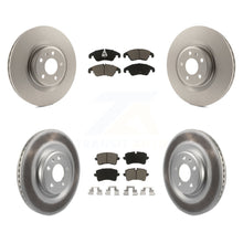 Load image into Gallery viewer, Front Rear Coated Disc Brake Rotors And Ceramic Pads Kit For Audi A6 Quattro A7