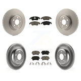 Front Rear Coated Disc Brake Rotors And Ceramic Pads Kit For Audi A6