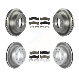 Front Rear Coat Brake Rotors Ceramic Pad Kit For Chevrolet Silverado 2500 HD GMC
