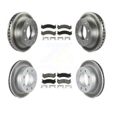 Front Rear Coat Brake Rotors Ceramic Pad Kit For Chevrolet Silverado 2500 HD GMC