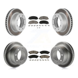 Front Rear Coat Brake Rotors Ceramic Pad Kit For 08-09 Ford F-250 Super Duty 4WD